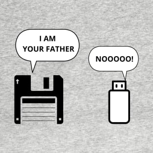 Funny USB Floppy Disk I am Your Father T-Shirt